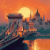 Budapest Iconic Bridge Diamond Painting