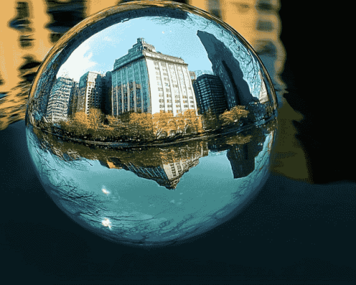 Building Glass Globe Reflections Diamond Painting