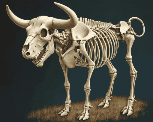 Bull Skeleton Skull Diamond Painting