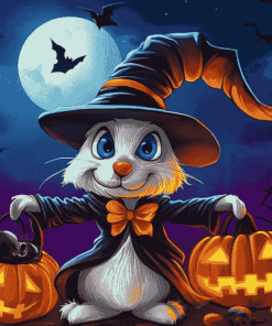 Bunny Cartoon Halloween Diamond Painting