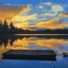 Burnaby Lake Sunrise Landscape Diamond Painting