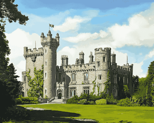 Cabra Castle Ireland Historic Sight Diamond Painting