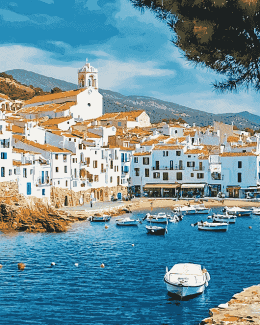 Cadaques Scenic Port Diamond Painting