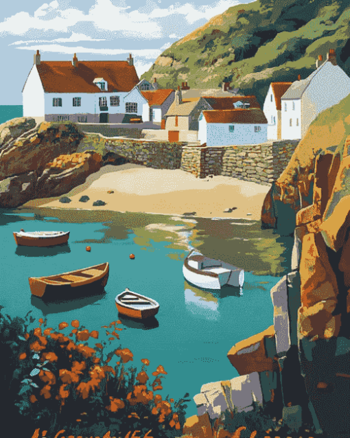 Cadgwith Cove Scenic Diamond Painting