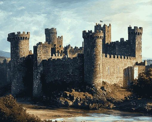 Caernarfon Castle Diamond Painting