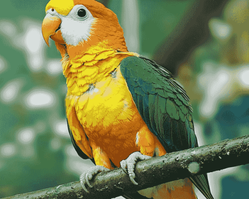 Caique Parrot Colorful Diamond Painting