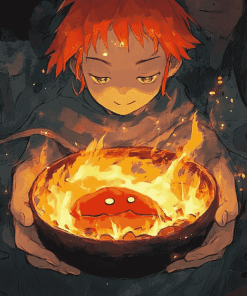 Calcifer Anime Adventures Diamond Painting