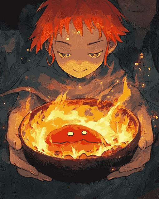 Calcifer Anime Adventures Diamond Painting