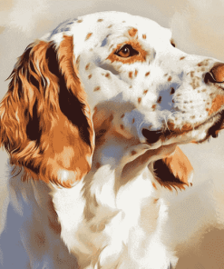 Caramel English Setter Puppy Diamond Painting