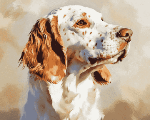 Caramel English Setter Puppy Diamond Painting