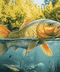 Carp Fishing Serenity Diamond Painting