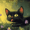 Cartoon Black Cats Diamond Painting