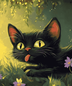 Cartoon Black Cats Diamond Painting