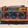 Cartoon Boom Box Diamond Painting