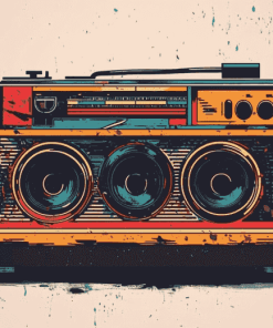 Cartoon Boom Box Diamond Painting