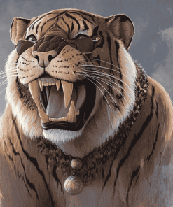 Cartoon Saber Tiger Diamond Painting