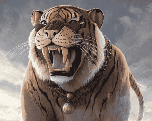 Cartoon Saber Tiger Diamond Painting