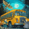 Cartoon School Bus Journey Diamond Painting