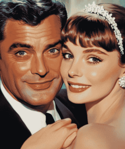 Cary Grant Audrey Hepburn Vintage Diamond Painting