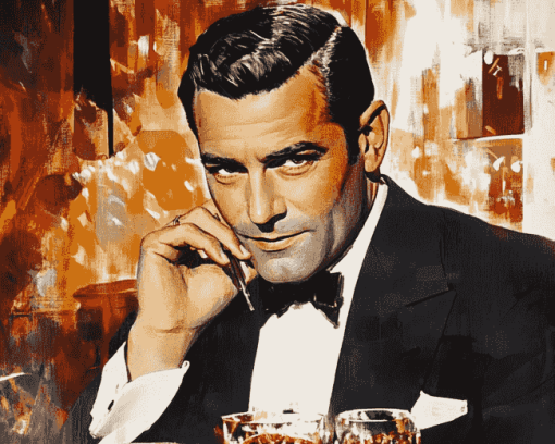 Cary Grant Celebrity Icon Diamond Painting