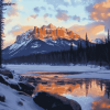 Castle Mountain Views Diamond Painting