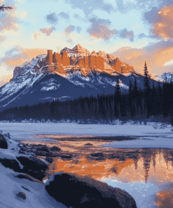 Castle Mountain Views Diamond Painting