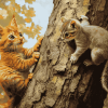 Cat and Squirrel Diamond Painting