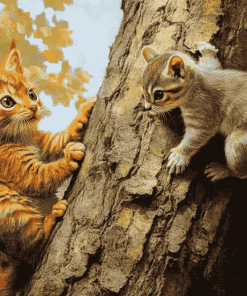 Cat and Squirrel Diamond Painting