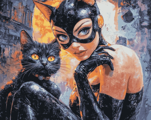 Catwoman Fantasy Diamond Painting