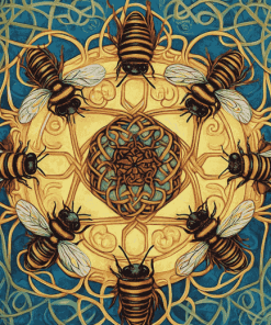 Celtic Bees Mandala by Brigid Ashwood Diamond Painting