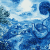 Chagall Blue Landscape Vintage Diamond Painting