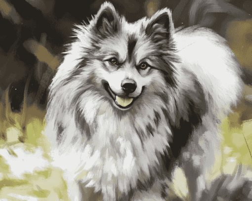 Charming Keeshond Puppy Diamond Painting