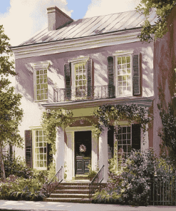 Charming Savannah Houses Diamond Painting