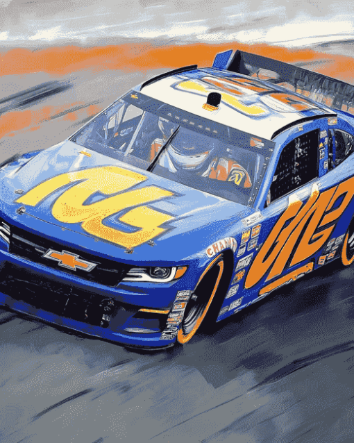 Chase Elliott Race Cars Diamond Painting