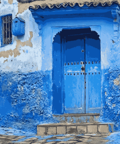 Chefchaouen Blue Door Diamond Painting