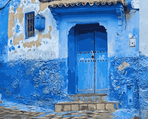 Chefchaouen Blue Door Diamond Painting