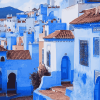 Chefchaouen Blue Homes Diamond Painting