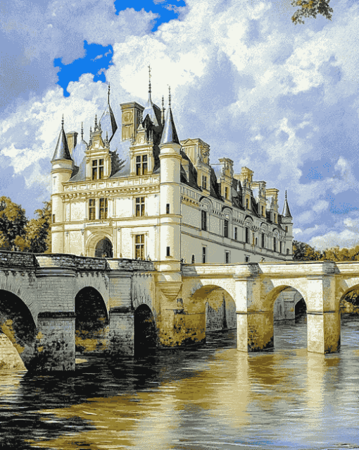 Chenonceau Castle in France Diamond Painting