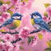 Cherry Blossom with Birds Diamond Painting