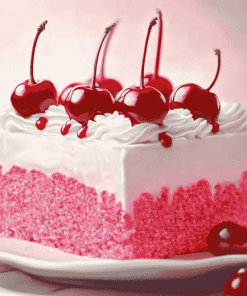 Cherry Cake Delight Diamond Painting