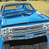 Chevrolet 67 Chevelle Blue Car Diamond Painting