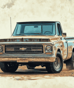 Chevy C10 Classic Truck Diamond Painting