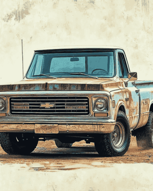 Chevy C10 Classic Truck Diamond Painting