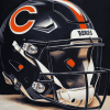 Chicago Bears Black Helmet Diamond Painting