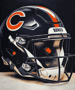 Chicago Bears Black Helmet Diamond Painting