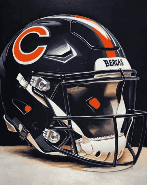 Chicago Bears Black Helmet Diamond Painting