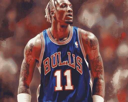 Chicago Bulls Star Dennis Rodman Diamond Painting