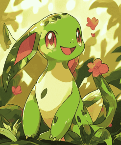 Chikorita Pokemon Anime Diamond Painting