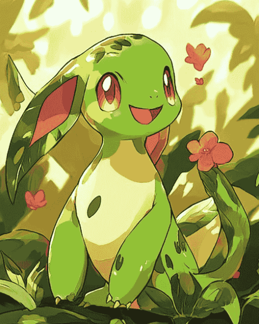 Chikorita Pokemon Anime Diamond Painting