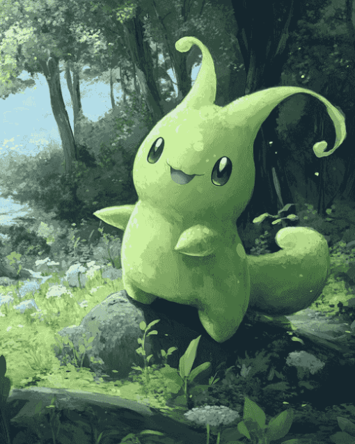 Chikorita Pokemon Diamond Painting